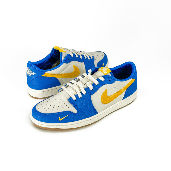 yellow and blue jordan 1 low