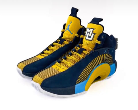 Jordan 35 Marquette (Blue and Yellow) PE